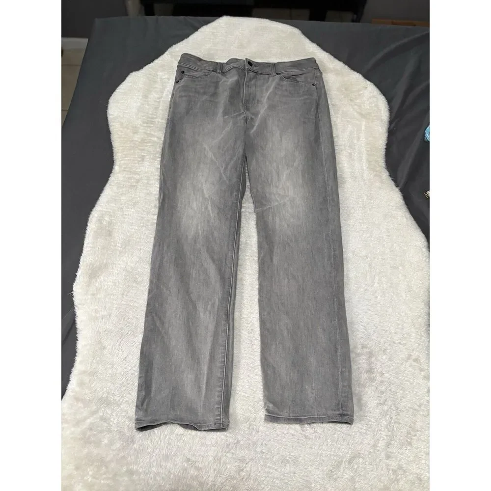 Express Slim Straight Washed Gray Denim Jeans Size 34x34 Pants